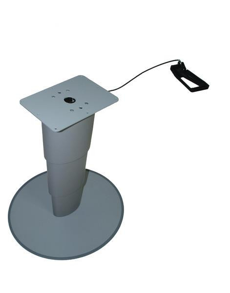 Teleskopická jednonohá noha stolu Primero Comfort, 315–675 mm, stříbrošedá