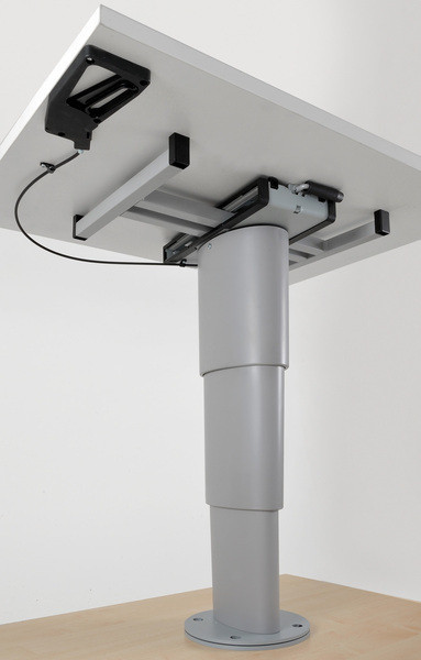 Noha stolu teleskopická středová Primero Comfort, stříbrošedá, 35–71 cm
