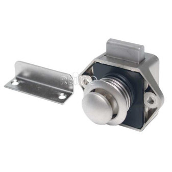 Zamykací systém Push Lock Mini kulatý pro skříně a šuplíky 1 ks stříbrná