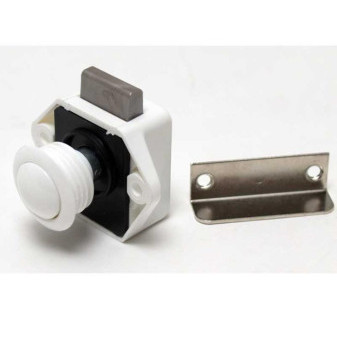 Zámek nábytkový Push Lock Mini (bílý, balení 50 ks)