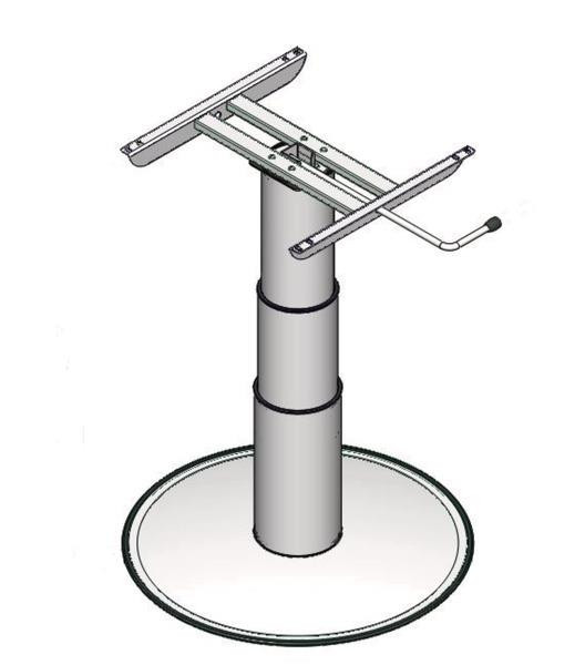 Jednonohá výškově nastavitelná noha stolu pro karavany 320–695 mm