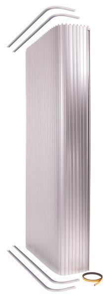 Sada roletových sprchových dveří (1200 × 2000 mm, stříbrná)