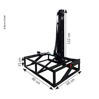 Konstrukce kotevní se 3bodovými pásy Aguti Divano 505 pro 2 osoby (výška 112 cm, homologovaný gurtbock)