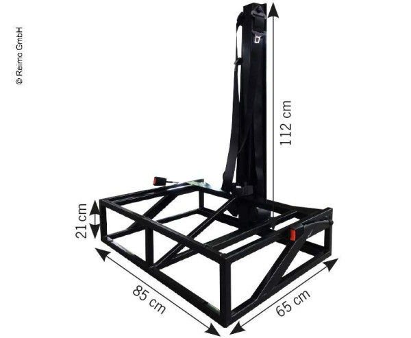 Konstrukce kotevní se 3bodovými pásy Aguti Divano 505 pro 2 osoby (výška 112 cm, homologovaný gurtbock)