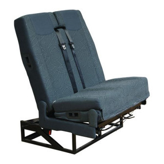 Sedadlo s lůžkovou úpravou SK7 95cm, 2× 3bodový pás, šedé/antracitové, kompletní set