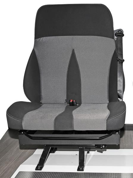 Sedadlo otočné dvojité 85cm, šedé/antracitové