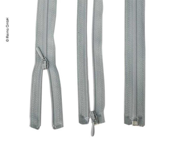 Dělitelný zip délky 90 cm šedý