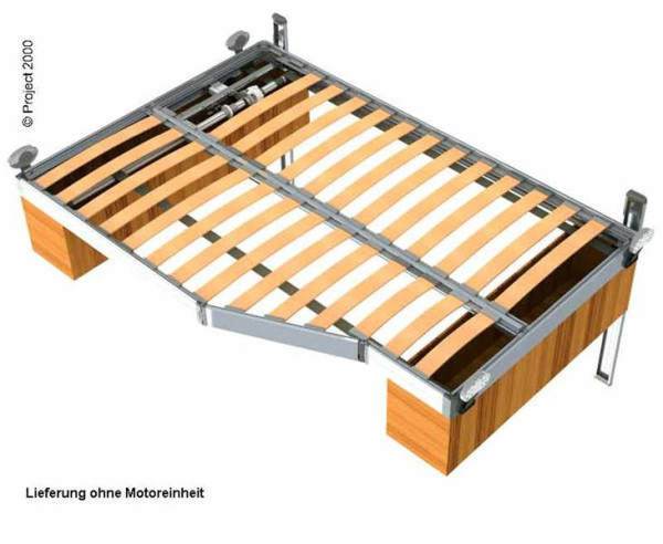 Rošt latťový s hliníkovým rámem Project 2000, stavebnicový set (rozměr až 2000 × 1600 mm, upravitelný zkrácením)