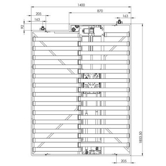 Elektrické zvedací lůžko Carbest (1853 x 1400 mm, 12V, nosnost 400 kg, včetně matrace)