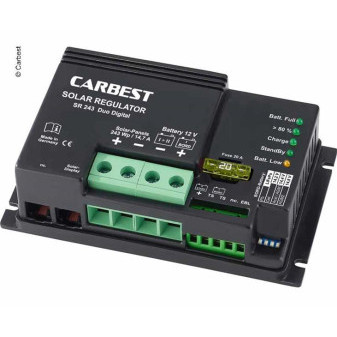 Regulátor solární Carbest SR243 Duo Digital, 240 Wp, 12 V, pro dvě baterie