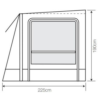 Přístavek nafukovací k předstanu Outdoor Revolution Esprit Pro X 350 M (hloubka 225 cm, Pro 600HD, s moskytiérou)