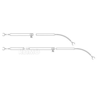 3dílná střešní stanová rozpěrná ocelová tyč s pružnými prvky o25+22 mm x 210-255 cm