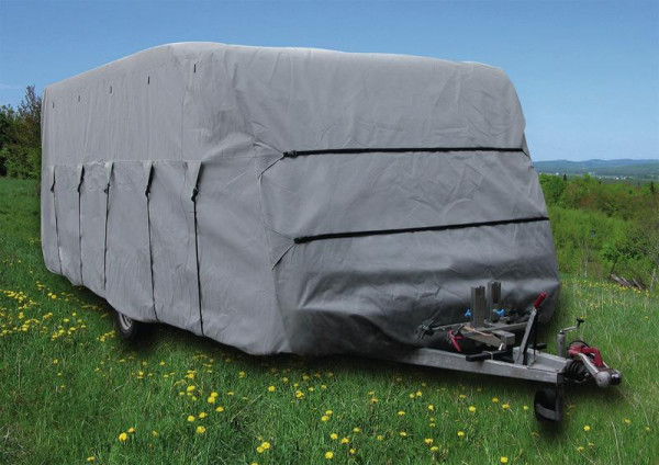 Plachta krycí ochranná pro karavany 520 × 230 × 220 cm (třívrstvá SFS 160 g/m²) – šedá