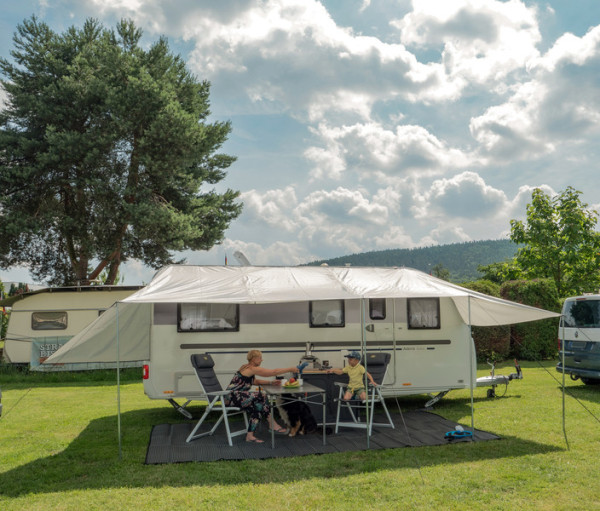 Univerzální sluneční clona REIMO TENT COMO 3, 300x240 cm, světle šedá