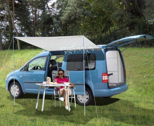 Stříška sluneční pro dodávku Charly & Charlyne, šířka 220 cm, hloubka 240 cm, ocelové tyče