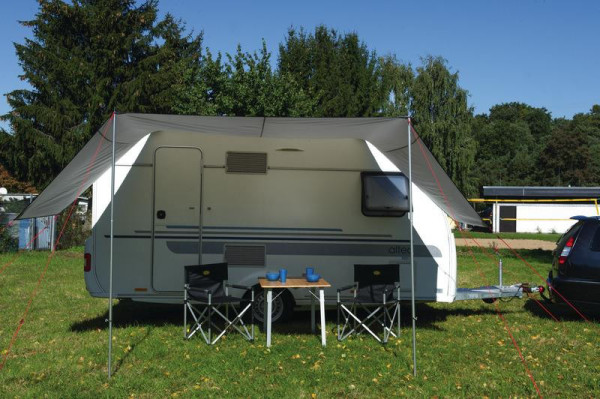Plachta sluneční Mauritius XL pro dodávky a karavany (560 × 300 cm, dvojitý kedr  Ř 5/8 mm)