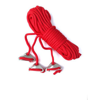 Napínací lanko 350 cm BENT červené 3 ks