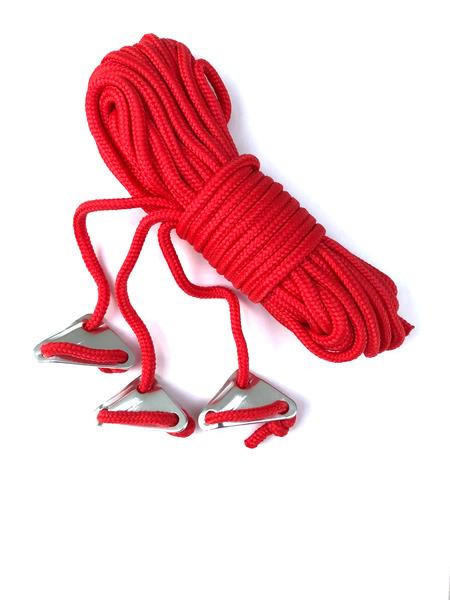 Napínací lanko 350 cm BENT červené 3 ks