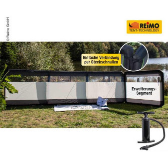 Zástěna proti větru nafukovací Hooge Air 160, rozšiřující modul 160 × 140 cm s průhlednými okny, bez pumpy