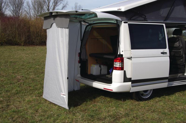 Zadní stan pro výklopné dveře VW T5 INSTANT (bez tyčí) – šedý