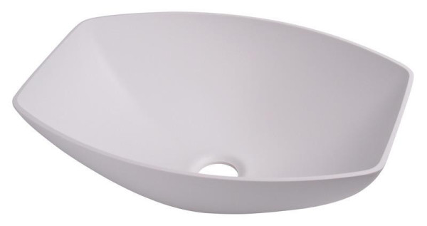 Umyvadlo plastové polooválné bílé, rozměry 400 × 300 × 135 mm, pro montáž na desku i pod desku, odtok typ F