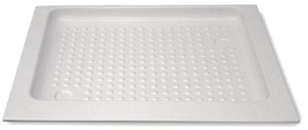 Vanička sprchová 830 × 670 × 55 mm bílá s protiskluzovým profilem, PST plast, pro karavany a vestavby