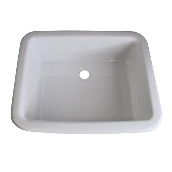 Umyvadlo plastové mini 350 × 280 mm hloubka 120 mm bílé pro karavany a vestavby