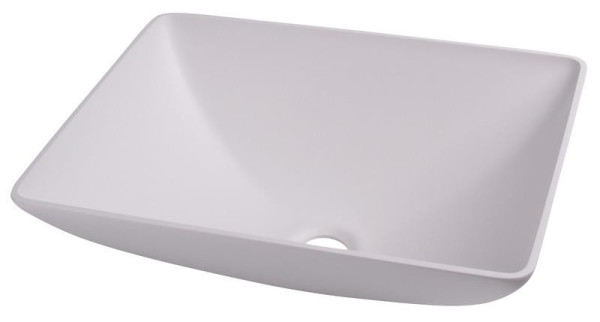 Umyvadlo plastové hranaté bílé, rozměry 400 × 300 × 135 mm, pro montáž na desku i pod desku, odtok typ F