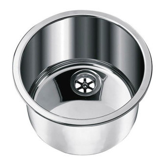 Dřez nerezový válcový Carbest kulatý, leštěná nerezová ocel, průměr 330 mm, hloubka 180 mm