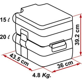 Přenosná chemická toaleta Fiamma Bi-Pot 39, 20L