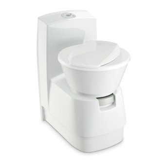 Záchod kazetový Dometic CTS 4110 (vestavný, s konzolí, keramická vložka, otočný, 12V splachování, 19l)