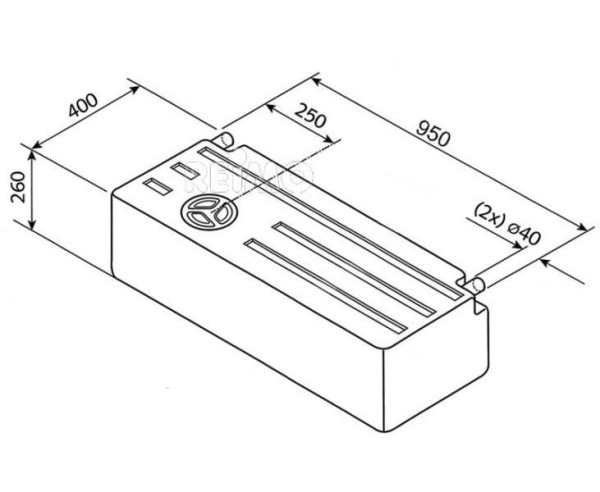 Nádrž na čistou a odpadní vodu EV 1802 (89 l, 95 cm)