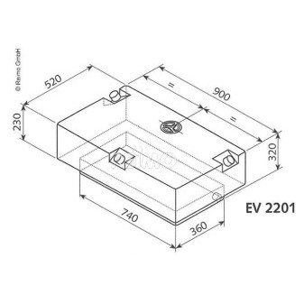 Nádrž na čistou vodu EV-2201, 124 l