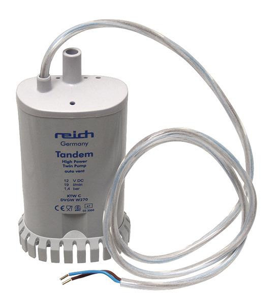 Čerpadlo ponorné Reich Twin / Tandem 12 V 19 l/min 1,4 bar dvoumotorové pro pitnou vodu