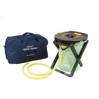 Toaleta separační přenosná suchá Rescue Camping 25 (ekologická kempingová toaleta, výška sedu 45 cm, 4 kg, včetně přepravní tašky)