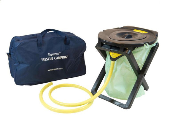 Toaleta separační přenosná suchá Rescue Camping 25 (ekologická kempingová toaleta, výška sedu 45 cm, 4 kg, včetně přepravní tašky)