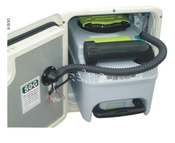 SOG odvětrávací sada Typ 3000A pro toalety Dometic CT 3000 (do dvířek, světle šedá)