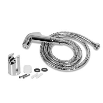 Sprchový set ruční sprchová hlavice s hadicí 1,5 m a nástěnným držákem pochromované ABS závit 1/2"