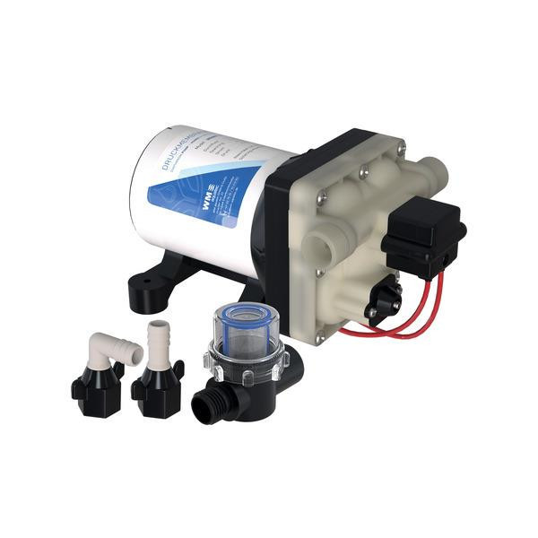 Čtyřkomorové tlakové membránové čerpadlo WM aquatec 12 V (11,6 l/min, 1,9–3,8 bar, bypass regulace)