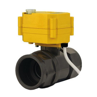 Ventil kulový elektrický plastový 1" / 40 mm (12 V / 10 A, pro odpadní a vodní systémy)