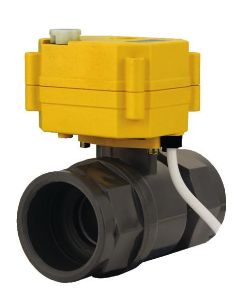 Ventil kulový elektrický plastový 1" / 40 mm (12 V / 10 A, pro odpadní a vodní systémy)