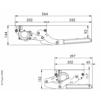 Schůdek výsuvný elektrický 12 V, šířka 55 cm