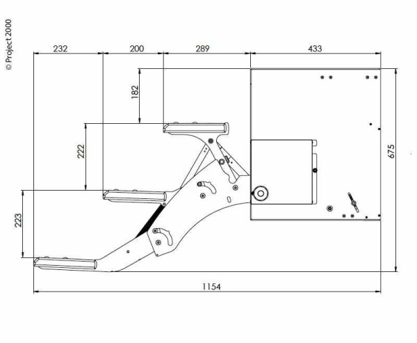 Elektrický dvojitý výsuvný schůdek pro obytné vozy, 48 cm (12 V, zatížitelnost 200 kg)