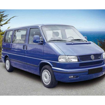 Boční ochranné lišty (ochrana boků) pro VW T5 KR a T6 – černé, 6dílná sada