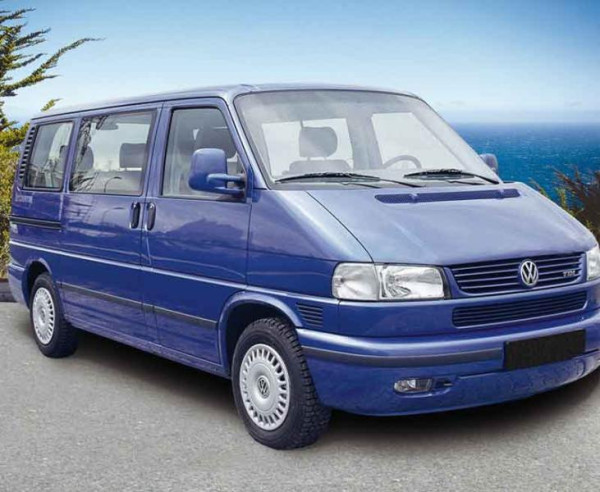 Boční ochranné lišty (ochrana boků) pro VW T5 KR a T6 – černé, 6dílná sada