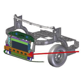 Sada montážní doplňková „krátká crashbox“ pro přední ochranný rám, Fiat Ducato od 2014