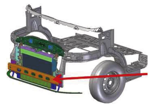 Sada montážní doplňková „krátká crashbox“ pro přední ochranný rám, Fiat Ducato od 2014