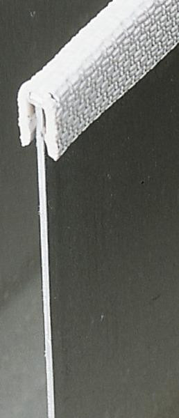 Profil lemovací ochranný na hrany plechu (klempířský profil, černý, 0,5–1,5 mm, svitek 50 m)