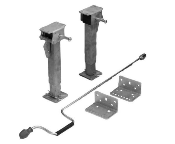Univerzální klikové stabilizační vzpěry 290–490 mm (1 pár, nosnost 500 kg/ks, pro přední i zadní část)