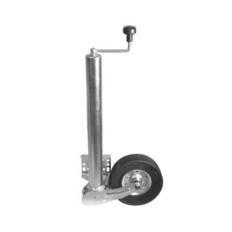 Kolečko opěrné automaticky sklopné plnogumové 225 × 70 mm (trubka  Ř 60 mm, nosnost 400 kg, zesílené)